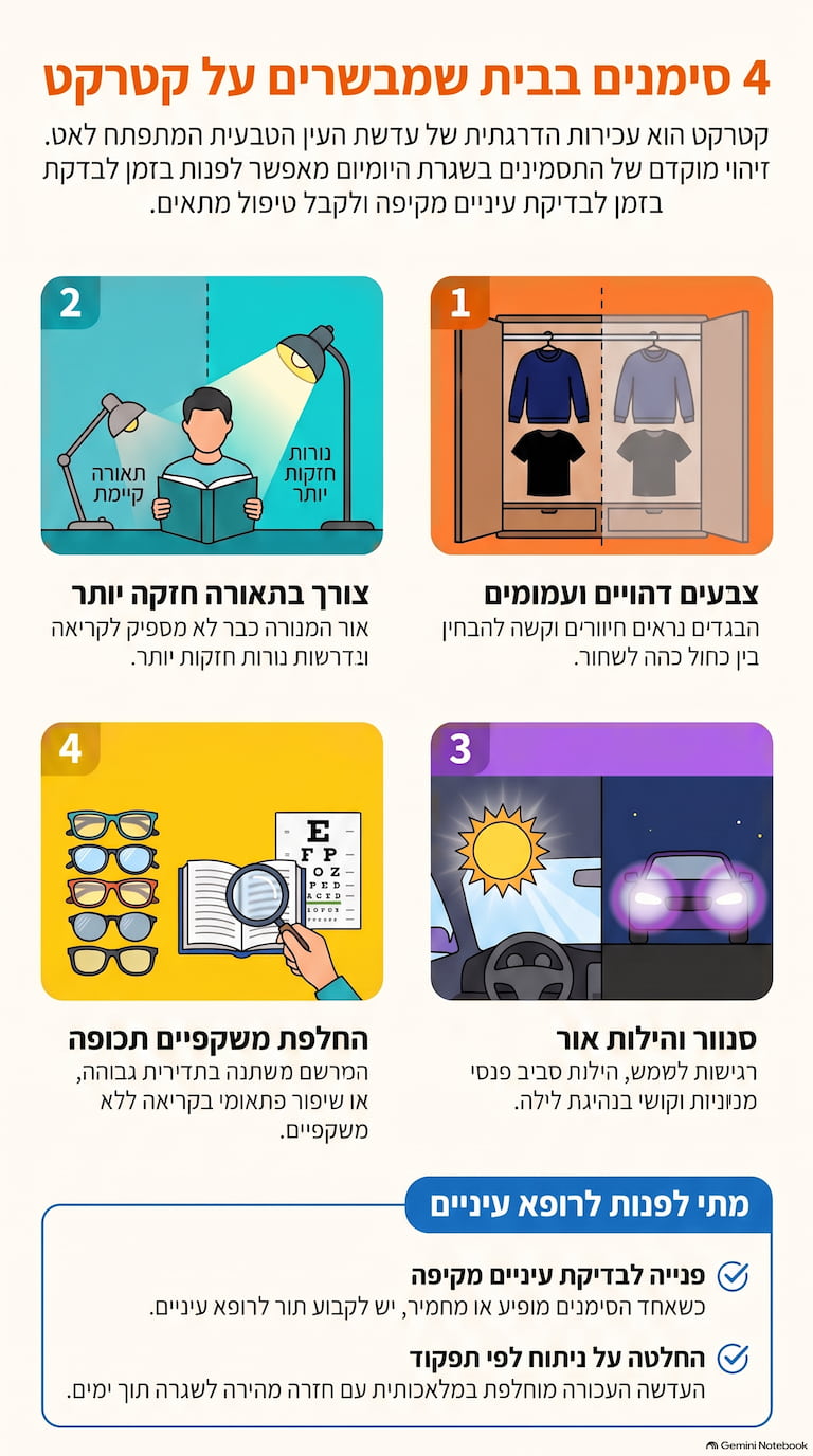 4 סימנים בבית שמבשרים על קטרקט
