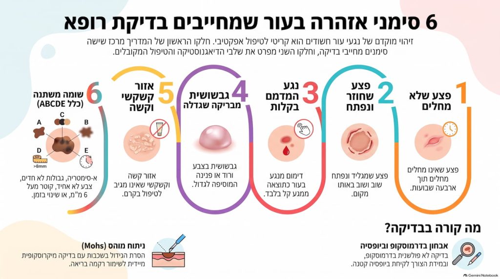 סימני אזהרה בעור שמחייבים בדיקה אצל רופא עור